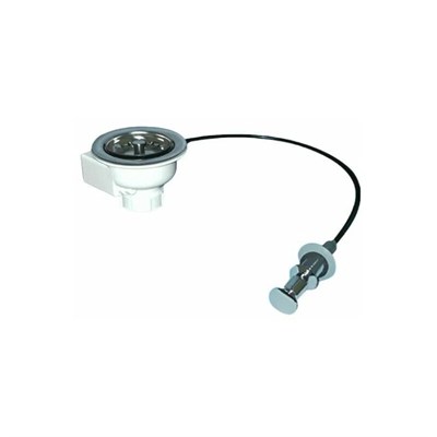 Выпуск для мойки (D113мм нержавейка сливная решётка, нажимное управление) со съёмной фильтрующей реш 867671