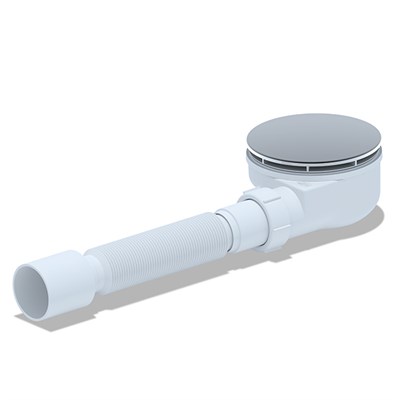 Сифон для душ.поддона 90*40 h53 с гофрой 40*50 Ani Е355VAL вальцовка АНИ пласт 535705