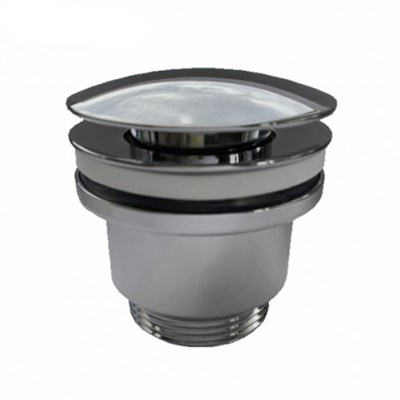 Выпуск для умывальника 60 мм решетка click-clack металл, высота 4 5мм, выход 1 1/4", хром 871064