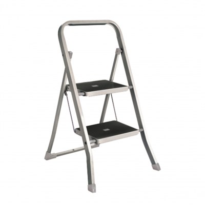 Стремянка 2 ступени сталь/рез. eurogoid/ Elegant (2022) (высота до верхней ступени 47 см) 536066