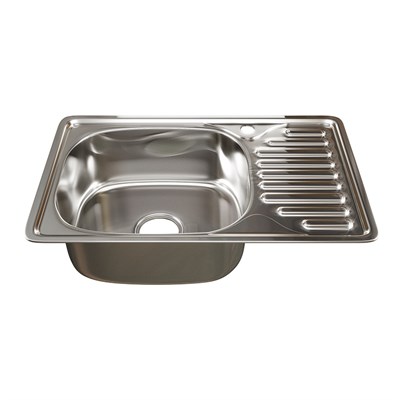 Мойка врез 66х42 (0,8) лев вып 3 1/2  MIXLINE 18см с сифоном 536115