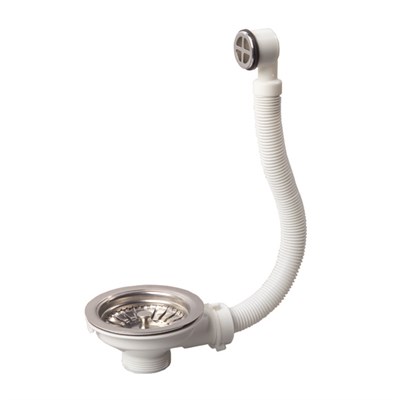 Выпуск чаша D90 мм из нерж. стали с круглым переливом 885587