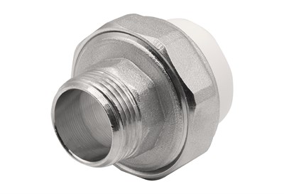 Муфта комб. разъемная, нар 25х3/4'' EVER® plast БЕЛЫЙ (Россия) 515104