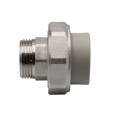 Муфта комб. разъемная, нар 25х3/4'' EVER® plast  СЕРЫЙ (Россия) 515317