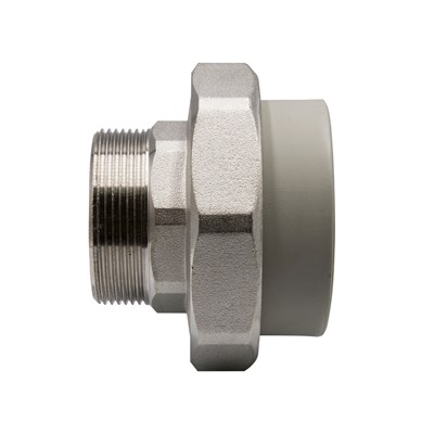 Муфта комб. разъемная, нар 63х2'' EVER® plast   СЕРЫЙ (Россия) 532430