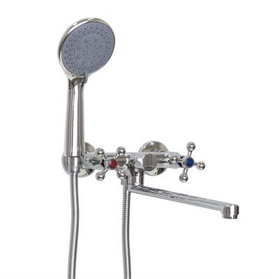 Смеситель для ванны и раковины 1/2 кер Казань КС 60007254 КРЕСТ L-нос мет мах ЕВРО 536217