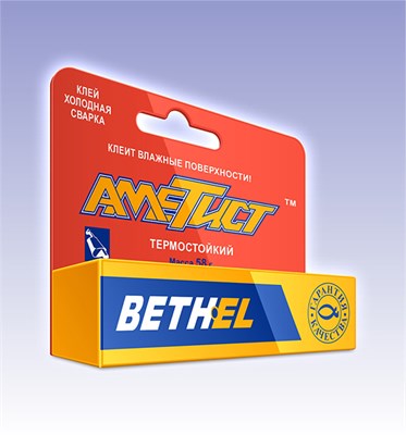 Клей холодная сварка "АМЕТИСТ" Термостойкий 58г (блистер) 536532