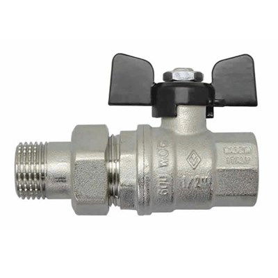 Кран шаровой со сгоном 1'' бабочка BUGATTI серия OREGON 322 (Италия) 536577