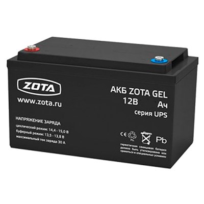 Аккумуляторная батарея ZOTA GEL 65-12, 65 А*ч 12 В 881730