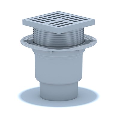 110 трап с вертик. спуском, рег решетка 150х150 пласт СУХОЙ АНИ пласт ТQ1710 ЭКОНОМ 537020