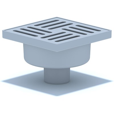 50 трап с вертик. спуском, н/рег решетка 150х150 пласт, СУХОЙ АНИ пласт TQ5210 ЭКОНОМ 537018