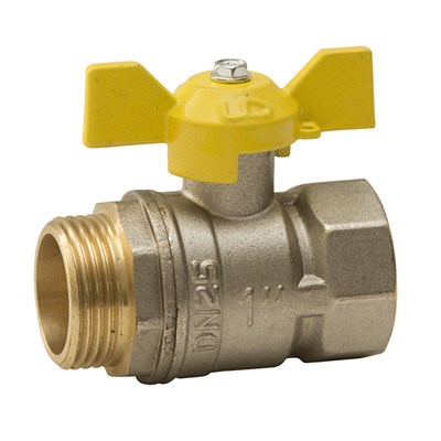 Кран газ шаровой 1/2'' вн/нар бабочка LD PRIDE 537158