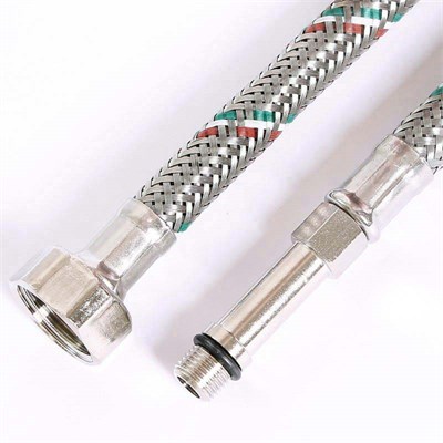 Гибкая подводка для смесителя МL10х1 - 1/2", 120 см, удл. штуцер, DN 8, оплётка из нерж. стали 870855