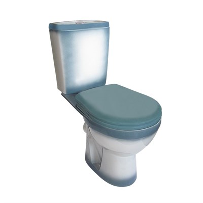 Унитаз-компакт "Рио" зеленый (гориз, нижн, сид. полип., 2-кн.арм.) (Rosa) 537861