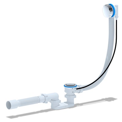 Обвязка на ванну  1 1/2*40 полуавтомат 720 мм ЕM702 АНИ пласт (ручка хром) 538134