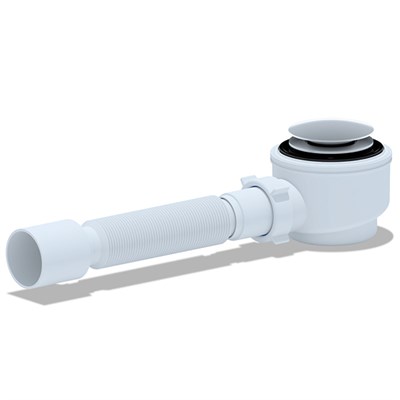 Сифон для душ.поддона 50/60 Сlick-Clack(грибок-сетка) с гофрой 40*50 Ani Е415CLGS  АНИ пласт 538113