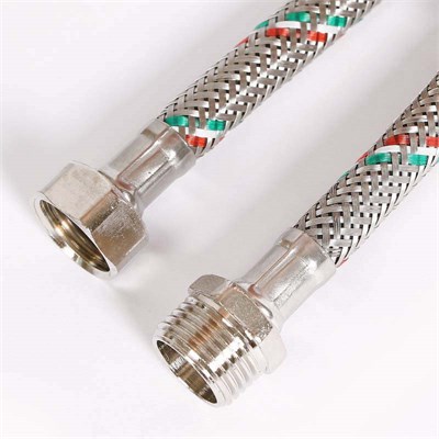 Гибкая подводка НВ 1/2", 120 см, DN 8, оплётка из нерж. стали 872388