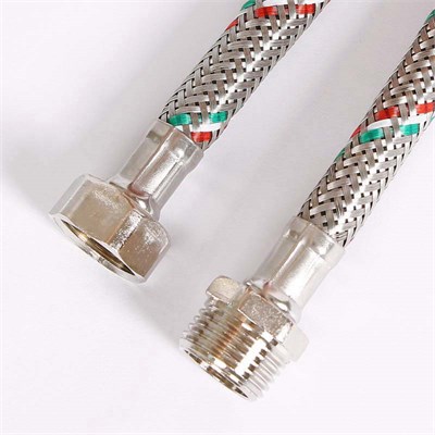 Гибкая подводка НВ 1/2", 180 см, DN 8, оплётка из нерж. стали 884535