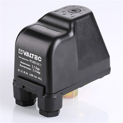 Реле давления CRS-5, 1/4'' нак гайка, преднастройка 2,1-3,5 бар VALTEC  VT.CRS5.02.1 534914