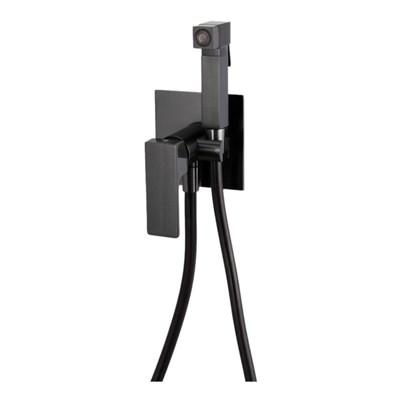 Гигиенический душ со смесителем Remer Absolute AU65CFP, чёрный брашированный хром 860120