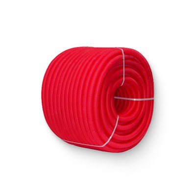 Гофра 28 мм красная, для труб 20 мм, 50 м 868089