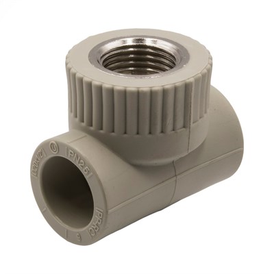 Тройник комб. вн 20х1/2''х20 EVER® plast  СЕРЫЙ (Россия) 538383