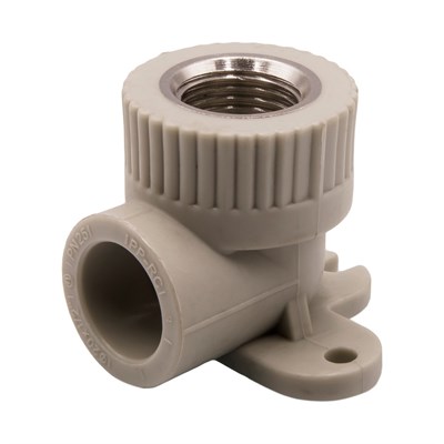 Уголок комб. вн 20х1/2'' с креплением EVER® plast  СЕРЫЙ (Россия) 538439