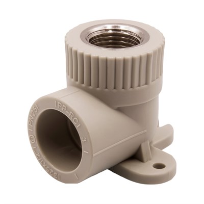 Уголок комб. вн 25х1/2'' с креплением EVER® plast   СЕРЫЙ (Россия) 538440