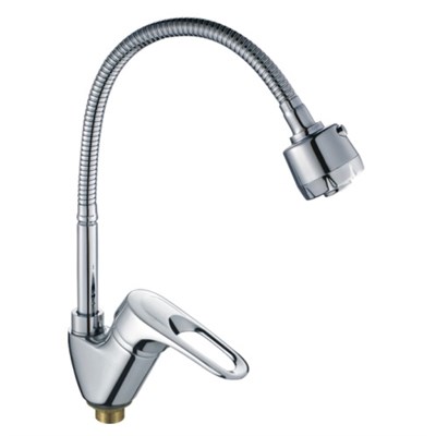 Смеситель для кухни 40к HB4304-3 HAIBA гибкий излив, с/отв боковая  п/гайку 539093