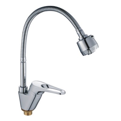 Смеситель для кухни 35к HB4313 HAIBA гибкий излив, с/отв боковая п/гайку 539092