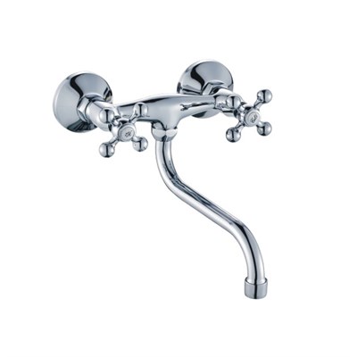 Смеситель для кухни настенный 1/2 кер HB4319 HAIBA Крест нижний излив 539083