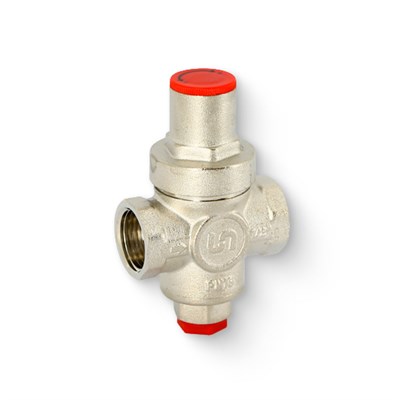 Редуктор давления 3/4" В 1-4 бар PN16 MINI с отверстием под радиальный манометр 1/4" никелированный 915734