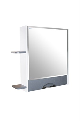 Зеркальный шкаф "Байкал-70"  без подсветки, с полками  (ПВХ) 539811