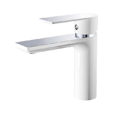 Смеситель для раковины 35к HB10505-8 HAIBA б/отв п/шпильку БЕЛЫЙ/ХРОМ 539260