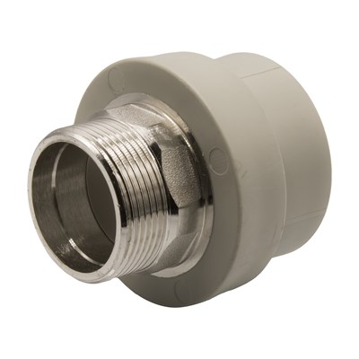 Муфта комб. нар 50х1 1/2'' под ключ EVER® plast  СЕРЫЙ (Россия) 538321