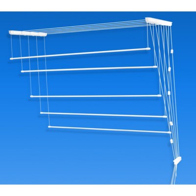 Сушилка для белья ЛИАНА 1,3 м белая (5 веревок) потолочная 540043