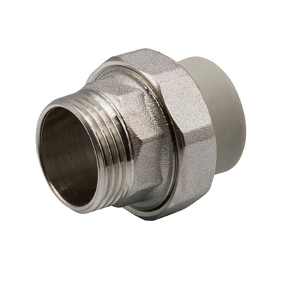 Муфта комб. разъемная, нар 25х1'' EVER® plast   СЕРЫЙ (Россия) 540012