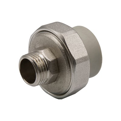 Муфта комб. разъемная, нар 25х1/2'' EVER® plast  СЕРЫЙ (Россия) 540013