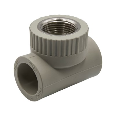 Тройник комб. вн 25х3/4''х25 EVER® plast  СЕРЫЙ (Россия) 538386