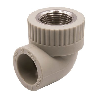 Уголок комб. вн 25х3/4'' EVER® plast  СЕРЫЙ (Россия) 538433