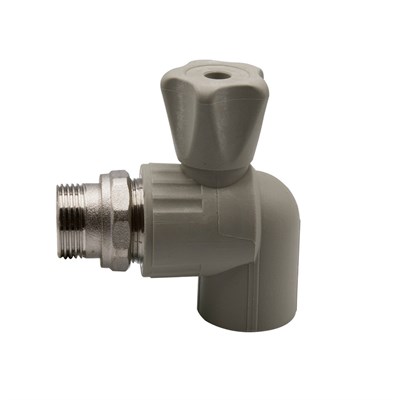 Кран американка шар 25-3/4'' угловой EVER® plast  СЕРЫЙ (Россия) 538454