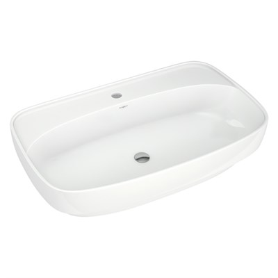 Раковина накладная на столешницу "Купер-65*42" ш*г приставной, с отв. под смеситель(Kirovit) 540877