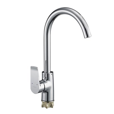 Смеситель для кухни 35к Glauf GOB4-A134 высокий излив, бок. ручка, п/гайку 541898