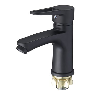 Смеситель для раковины 35к Glauf NUD1-A045YB п/гайку, ЧЕРНЫЙ 541876