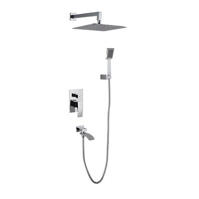 Душевая система 35к G7107 GAPPO лейка "Тропический душ" встраиваемая ХРОМ 533234