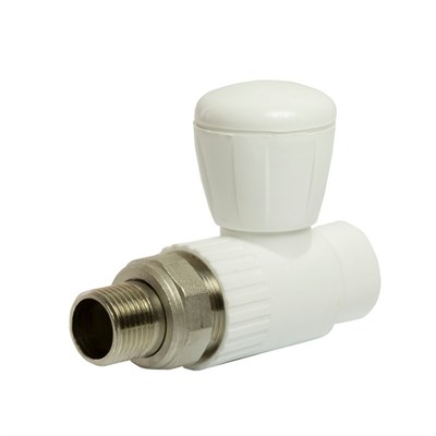 Кран американка шар 20-1/2'' прямой EVER® plast БЕЛЫЙ (Россия) 542465