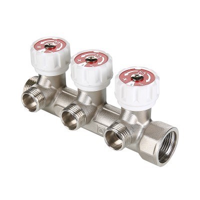 Коллектор 3/4''x1/2'' с регулировочными вентилями для подачи водоснабжения VALTEC  (3 вых) 542492