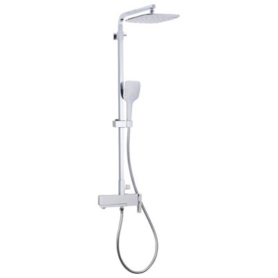 Душевая система 35к G2417-8 GAPPO лейка "Тропический душ" БЕЛЫЙ-ХРОМ 544071