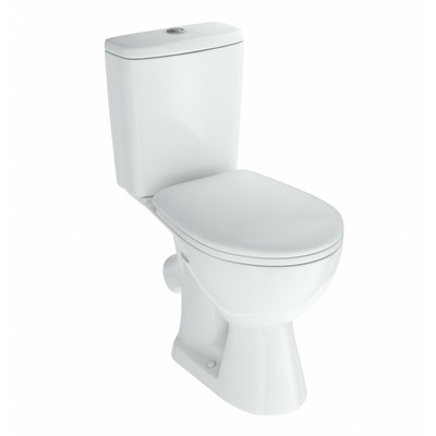 Унитаз-компакт "Уют" белый (косой, нижн, сид полип, 2-кн арм) (Rosa) 544650