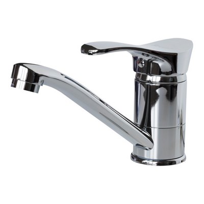 Смеситель для кухни 40к F4501-2 FRAP (плоский пов.излив, п/гайку, хром, латунь) 526423